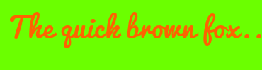 Image with Font Color FD6300 and Background Color 6BFF00